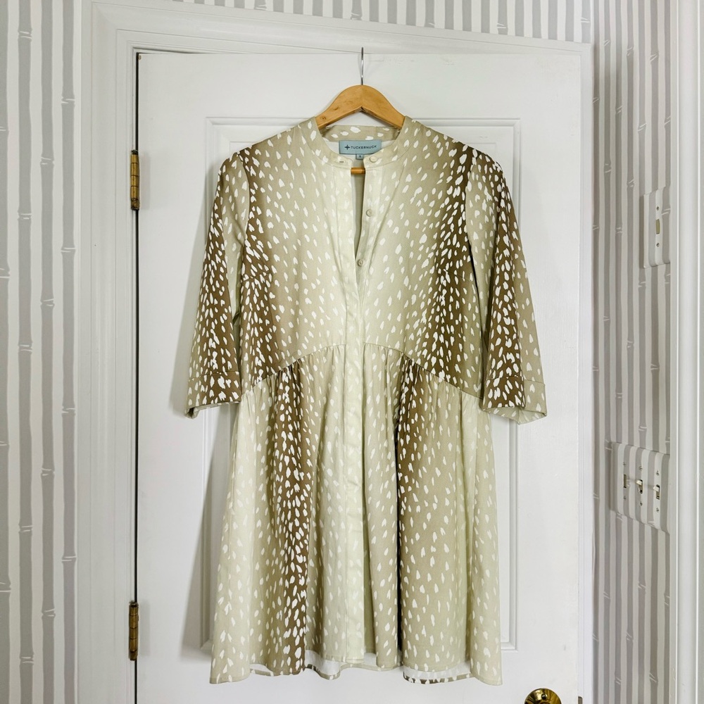 Tuckernuck antelope pattern dress, size S.
